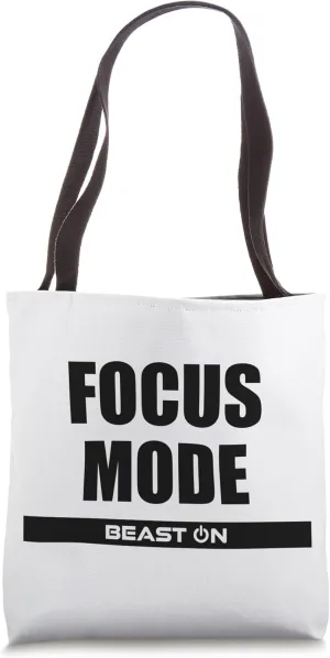 Focus Fashion Fitness Workout Gym Bodybuilding Motivation Tote Bag