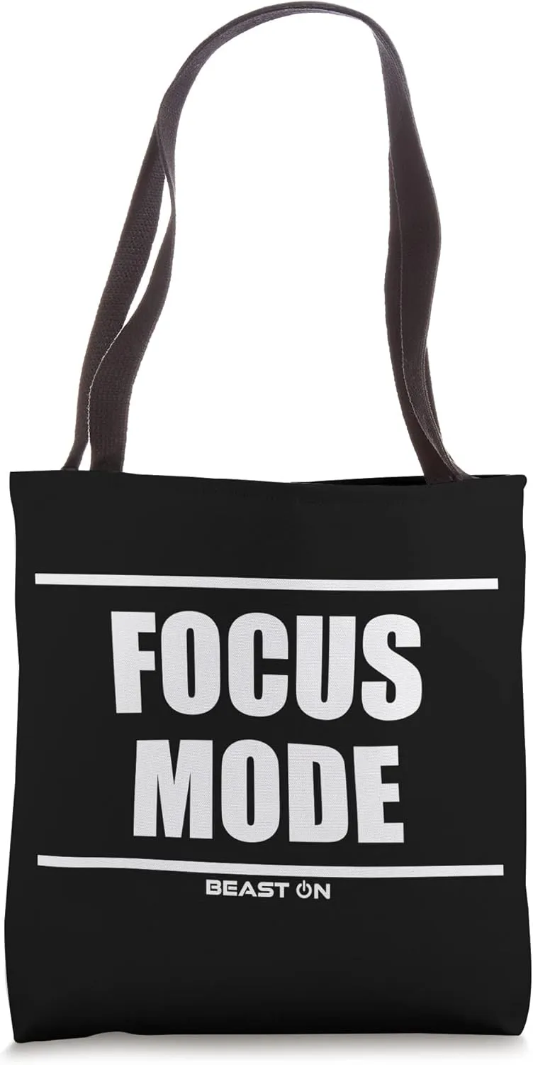 Focus Mode Bodybuilding Gains Gainz Gym Fitness Motivation Tote Bag