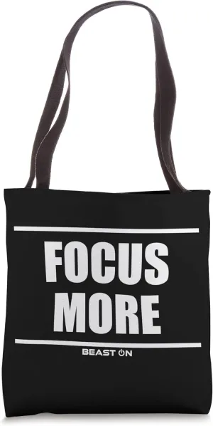 Focus More Bodybuilding Gains Gym Fitness Motivation Sayings Tote Bag