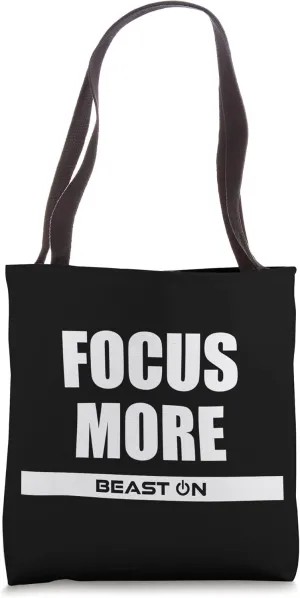 Focus More Bodybuilding Gains Gym Fitness Training Sayings Tote Bag