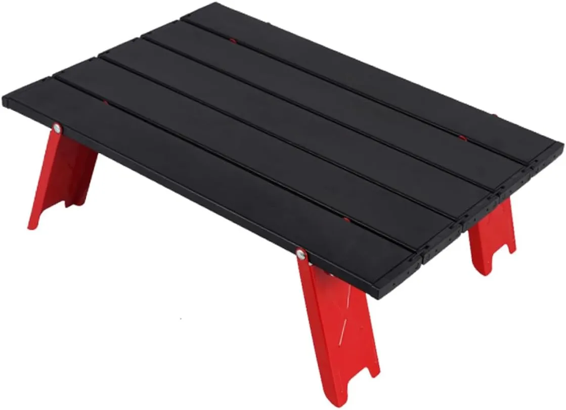 Foldable Picnic Table Lightweight Outdoor Table for Camping Hiking BBQ and Picnics Portable Red Design Stable Legs for Easy Setup