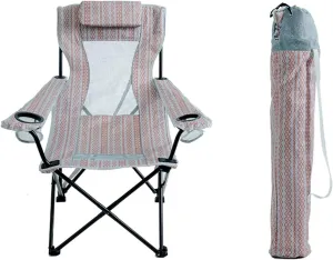 Folding Chairs Folding Beachchair with Carrying Bag Portable Heavy Duty Fishing Seat Lazy Lounge Chair Backrest Mesh Lunch Break Stool Portable Camping Chair