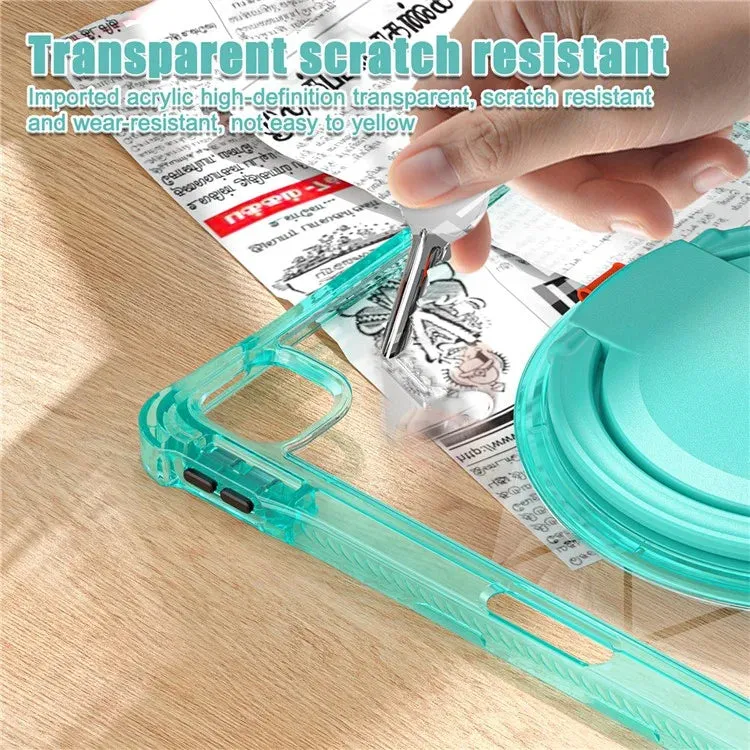 For iPad Air 13 (2024) / iPad Pro 12.9 (2022) / (2021) / (2020) / (2018) Case Rotary Kickstand PC TPU Acrylic Tablet Cover