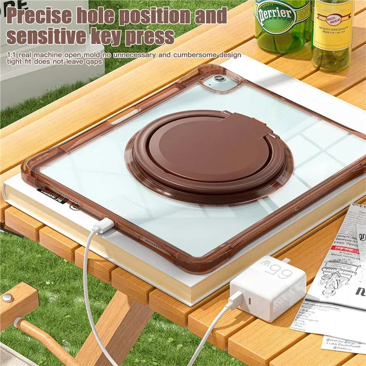 For iPad Air 13 (2024) / iPad Pro 12.9 (2022) / (2021) / (2020) / (2018) Case Rotary Kickstand PC TPU Acrylic Tablet Cover