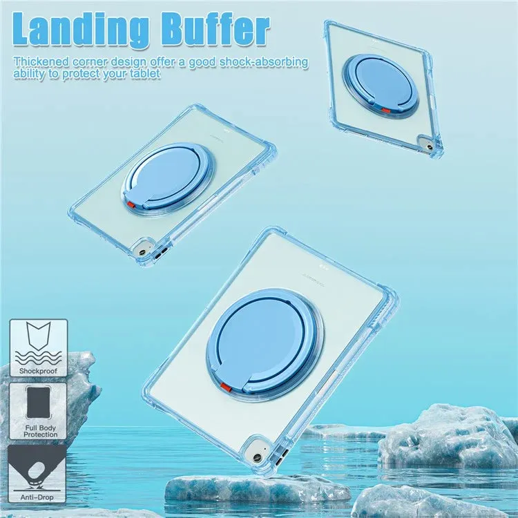 For iPad Air 13 (2024) / iPad Pro 12.9 (2022) / (2021) / (2020) / (2018) Case Rotary Kickstand PC TPU Acrylic Tablet Cover