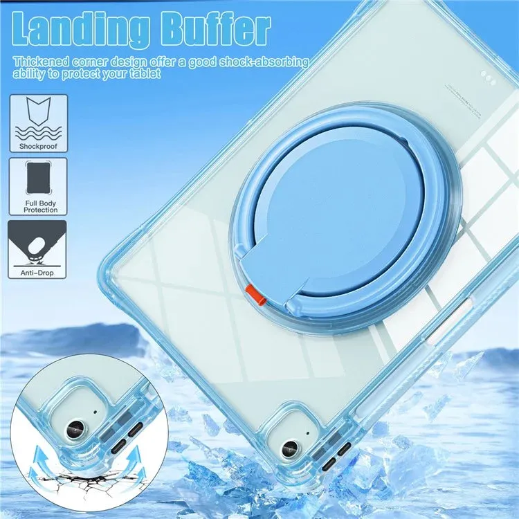 For iPad Air 13 (2024) / iPad Pro 12.9 (2022) / (2021) / (2020) / (2018) Case Rotary Kickstand PC TPU Acrylic Tablet Cover