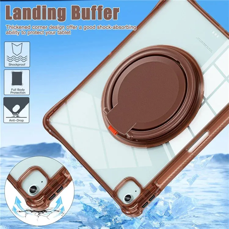 For iPad Air 13 (2024) / iPad Pro 12.9 (2022) / (2021) / (2020) / (2018) Case Rotary Kickstand PC TPU Acrylic Tablet Cover