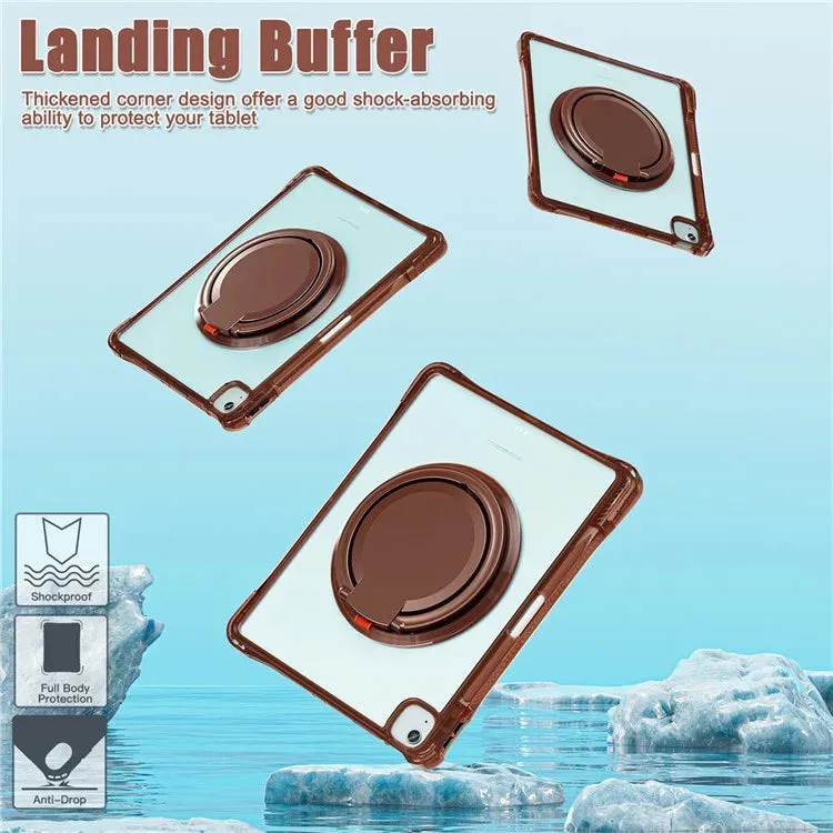 For iPad Air 13 (2024) / iPad Pro 12.9 (2022) / (2021) / (2020) / (2018) Case Rotary Kickstand PC TPU Acrylic Tablet Cover