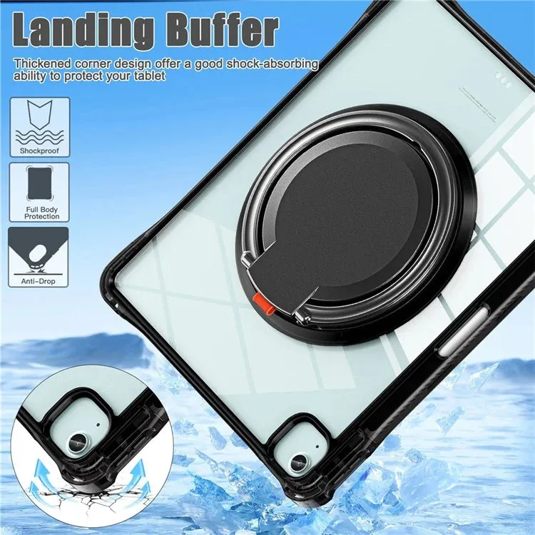 For iPad Air 13 (2024) / iPad Pro 12.9 (2022) / (2021) / (2020) / (2018) Case Rotary Kickstand PC TPU Acrylic Tablet Cover