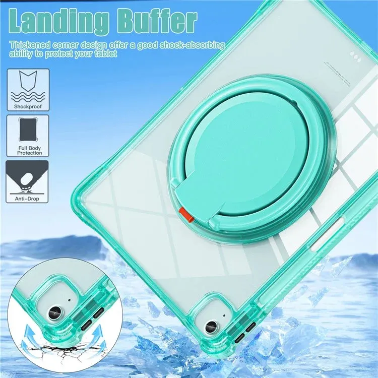 For iPad Air 13 (2024) / iPad Pro 12.9 (2022) / (2021) / (2020) / (2018) Case Rotary Kickstand PC TPU Acrylic Tablet Cover