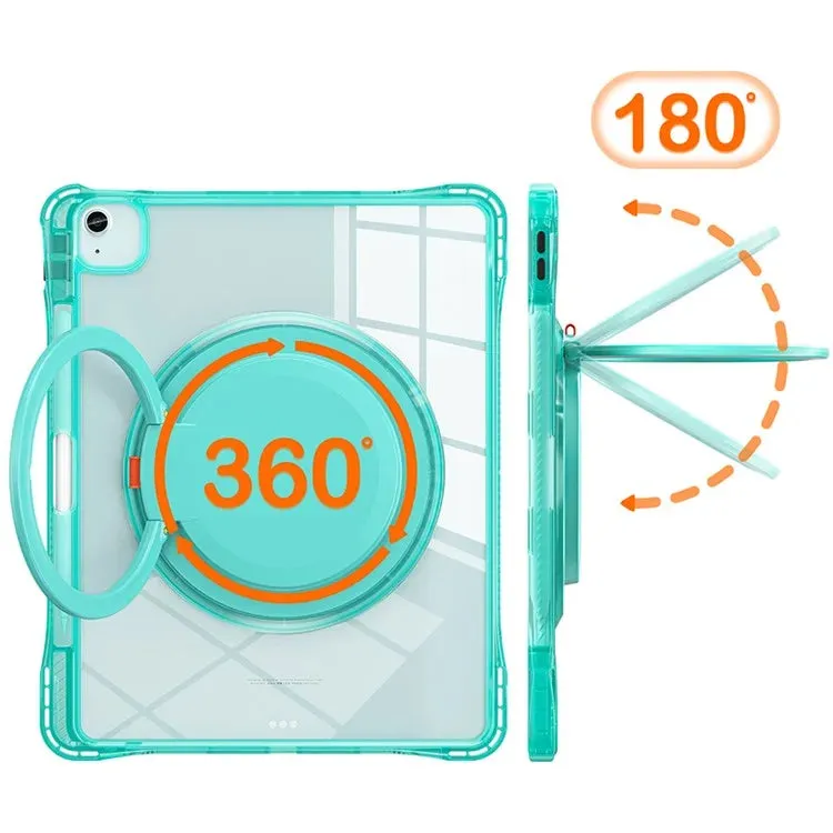 For iPad Air 13 (2024) / iPad Pro 12.9 (2022) / (2021) / (2020) / (2018) Case Rotary Kickstand PC TPU Acrylic Tablet Cover
