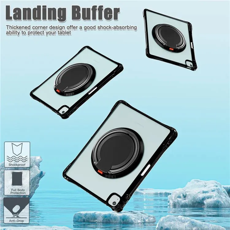 For iPad Air 13 (2024) / iPad Pro 12.9 (2022) / (2021) / (2020) / (2018) Case Rotary Kickstand PC TPU Acrylic Tablet Cover