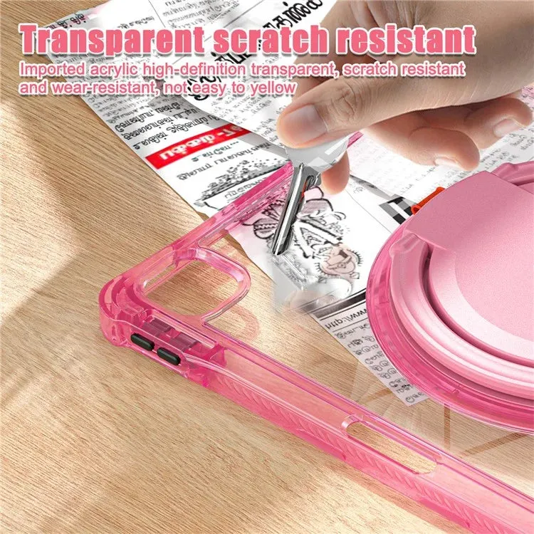 For iPad Air 13 (2024) / iPad Pro 12.9 (2022) / (2021) / (2020) / (2018) Case Rotary Kickstand PC TPU Acrylic Tablet Cover