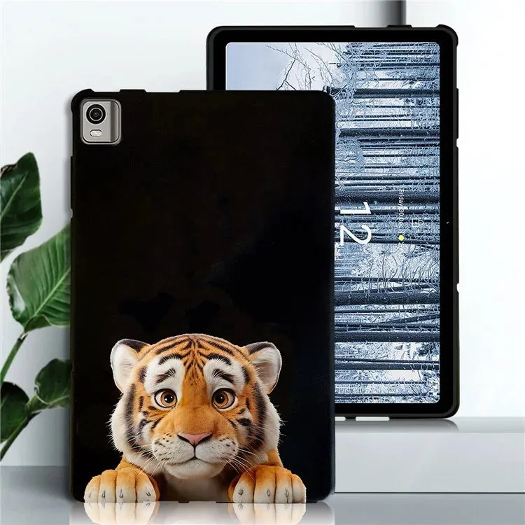 For Nokia T21 Case Pattern Printing Slim TPU Tablet Protective Cover