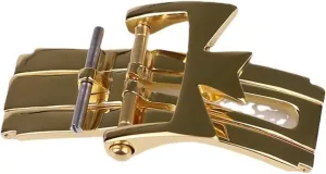 for Vacheron Constantin Watch Accessories Leather Strap Buckle 316L Stainless Steel Folding Double Press Butterfly Buckle 18mm (Color : Gold, Size : 20mm)