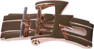 for Vacheron Constantin Watch Accessories Leather Strap Buckle 316L Stainless Steel Folding Double Press Butterfly Buckle 18mm (Color : Rose Gold, Size : 20mm)