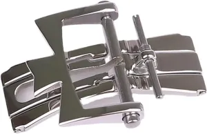 for Vacheron Constantin Watch Accessories Leather Strap Buckle 316L Stainless Steel Folding Double Press Butterfly Buckle 18mm (Color : Silver, Size : 20mm)