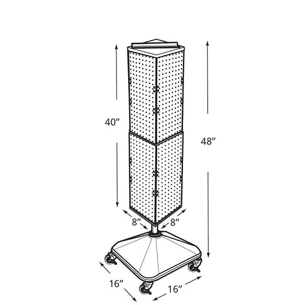 Four-Sided Interlocking Pegboard Display