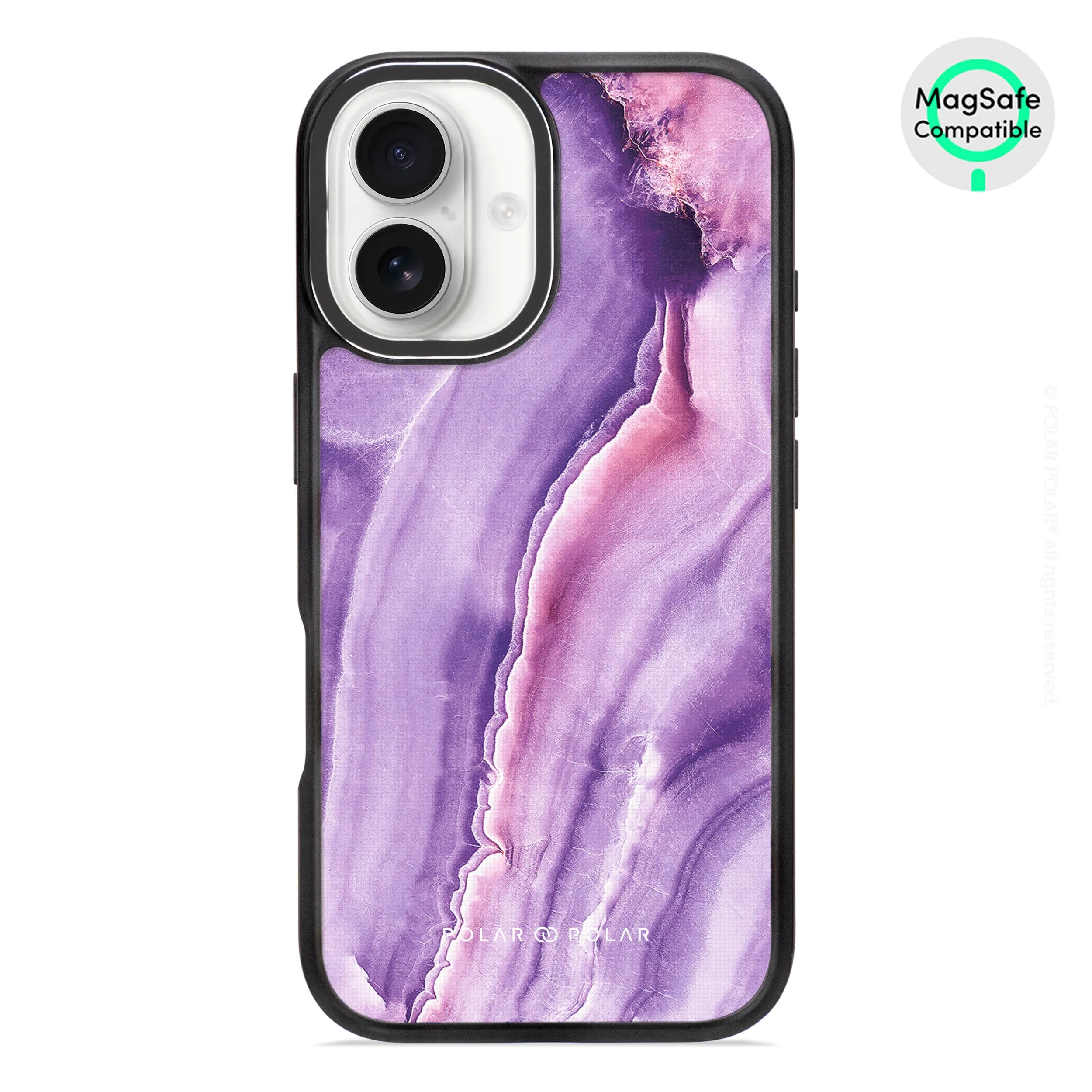 French Violet - iPhone 16 Frosted Black Bumper MagSafe Case