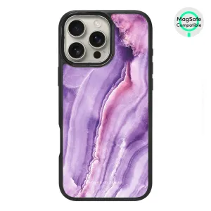 French Violet - iPhone 16 Pro Max Frosted Black Bumper MagSafe Case