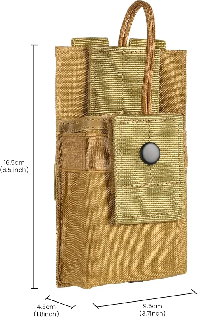 FRTKK Tactical Radio Holder Radio Holster Molle Radio Pouch Universal Radio Case Military Heavy Duty Radio Bag for Police Firefighter Two Ways Walkie Talkies Vest