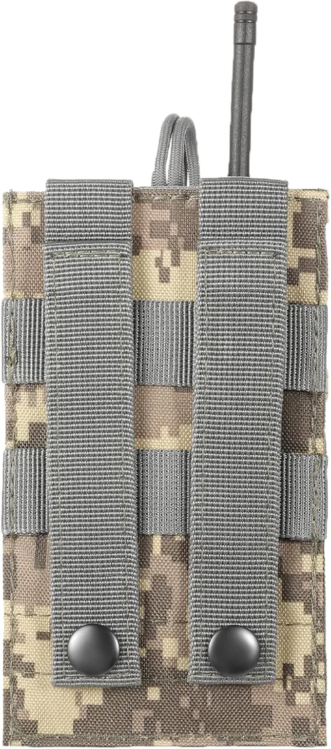 FRTKK Tactical Radio Holder Radio Holster Molle Radio Pouch Universal Radio Case Military Heavy Duty Radio Bag for Police Firefighter Two Ways Walkie Talkies Vest
