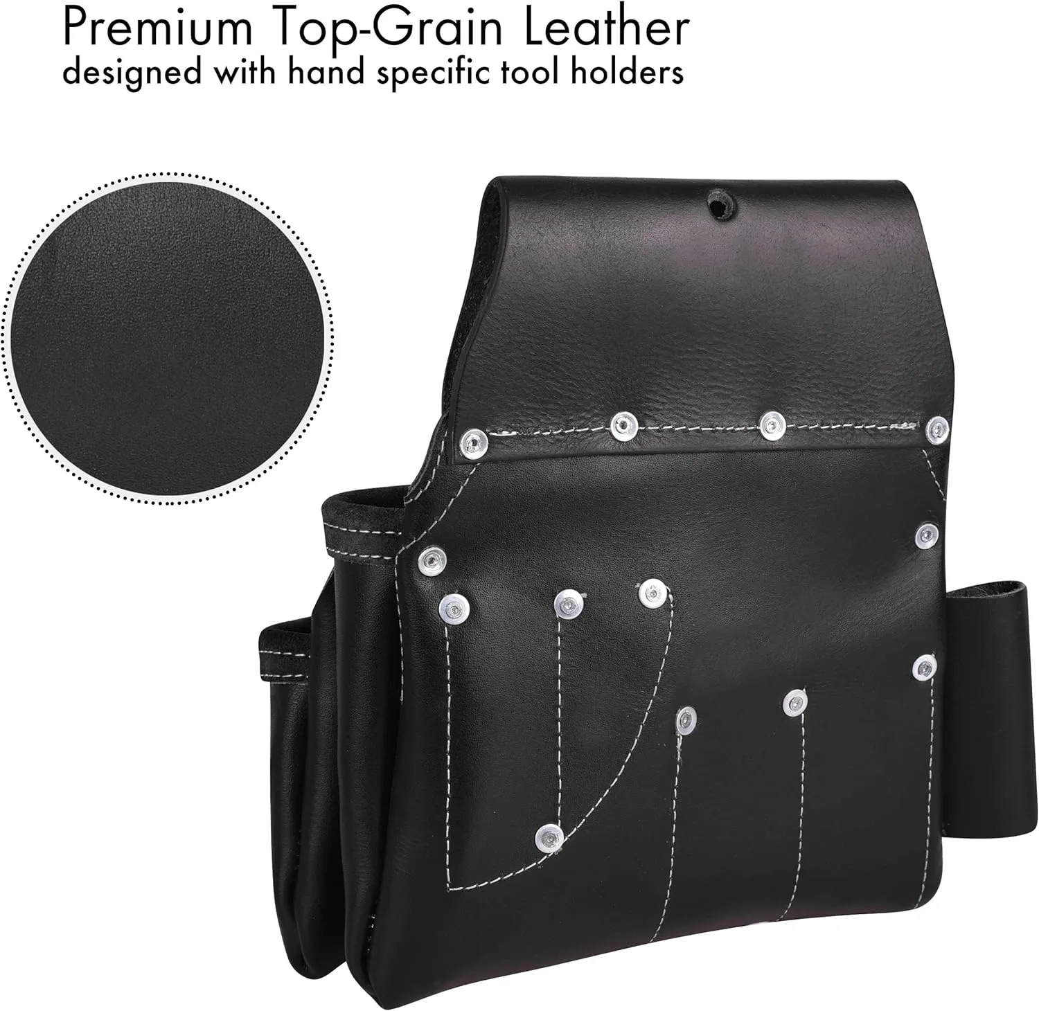 FUERI Leather Tool Belt Heavy Duty Bags Pouches Dual Hammer Holsters for Men Construction Carpenter Electrician Framer Women