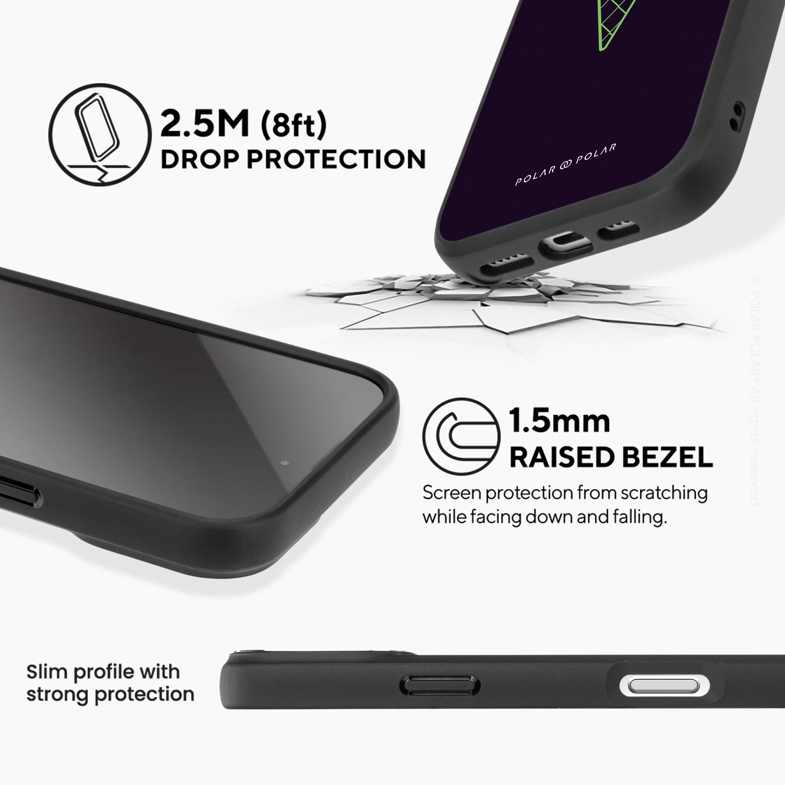 Fujisan Black Ice Cream - iPhone 16 Pro Frosted Black Bumper MagSafe Case