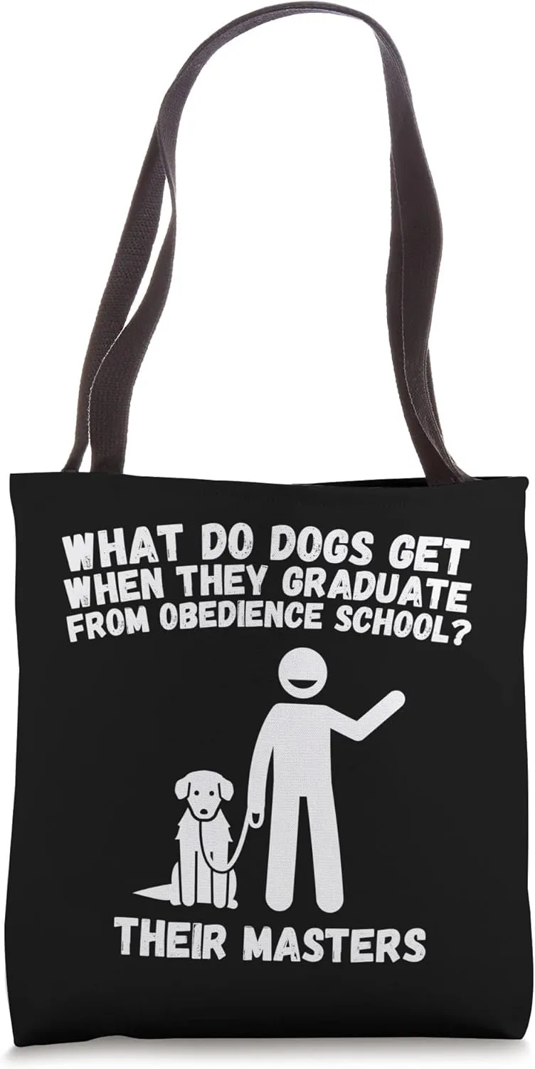Funny Dog School Obedience Training Graduation Award Tote Bag