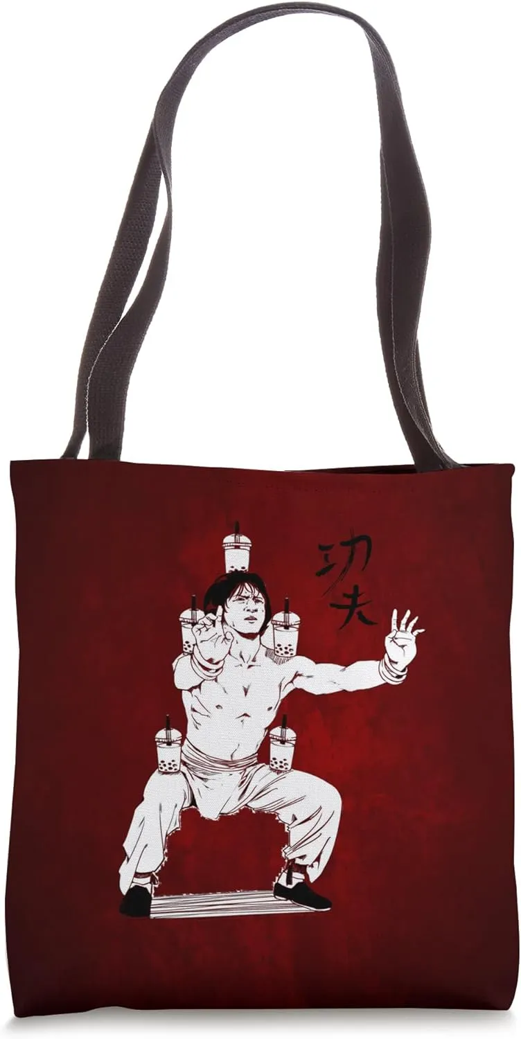 Funny Kung Fu Master Milkshake Horse Stance Tote Bag