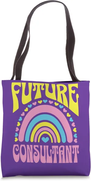 Future Consultant Bright Retro Rainbow Consultants Training Tote Bag