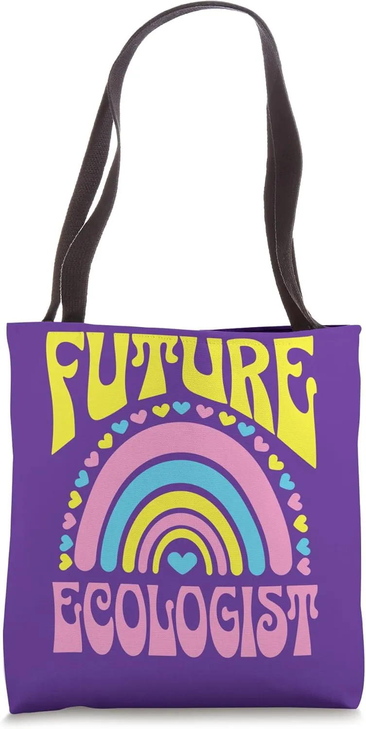 Future Ecologist Bright Retro Rainbow Ecologists Training Tote Bag