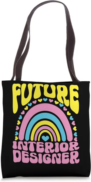 Future Interior Designer Bright Retro Rainbow Occupation Tote Bag
