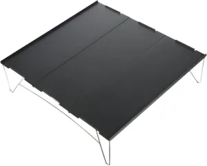 GANAZONO Folding Aluminum Alloy Table Lightweight Portable Camping Table for Outdoor Picnics Bbqs Hiking and Fishing Conveniently Design for Easy Storage and Transport
