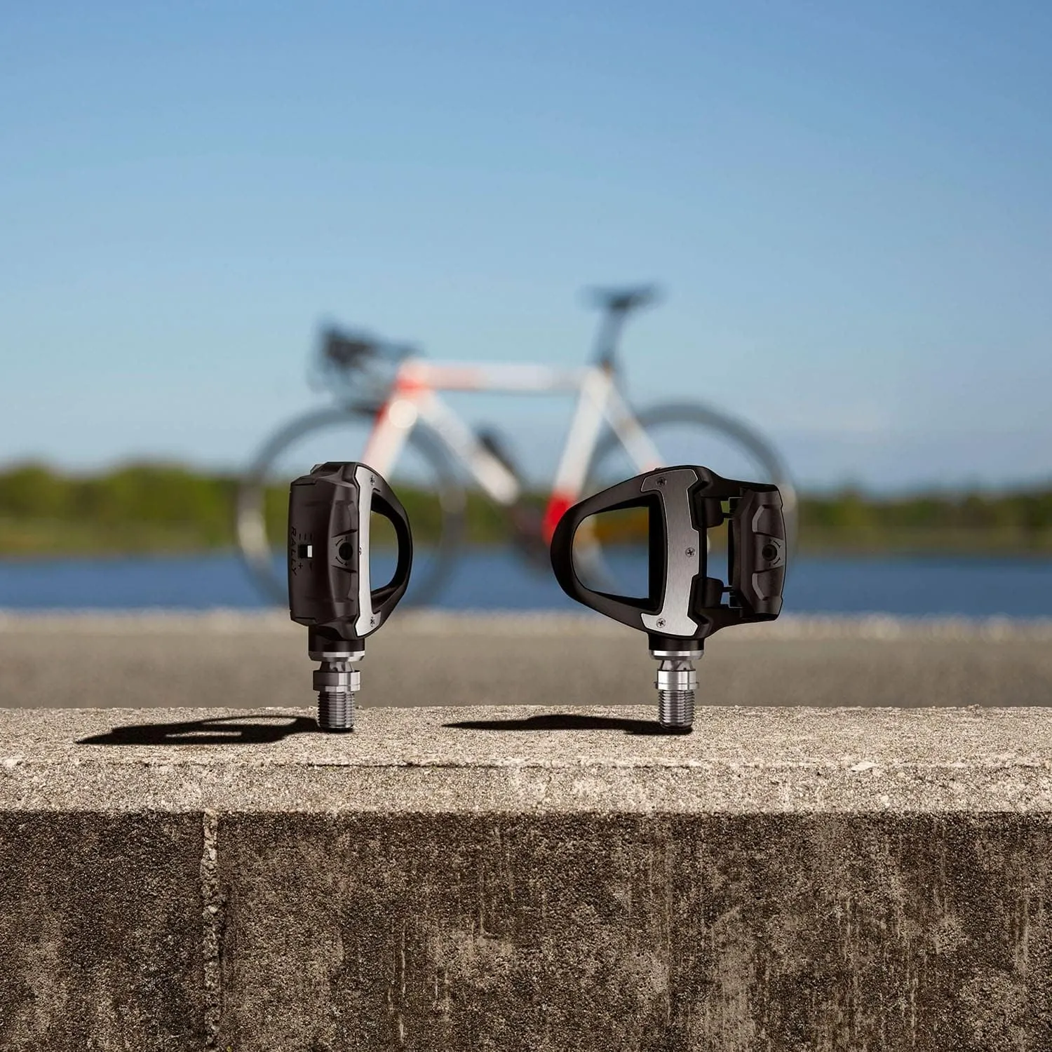 Garmin Rally RS200 Dual-Sensing Power Meter Bike Pedals Bundle with Compact Bike Tool for Repair - Shimano SPD-SL Cleats - Power, Cadence, Left/Right - 010-02388-02