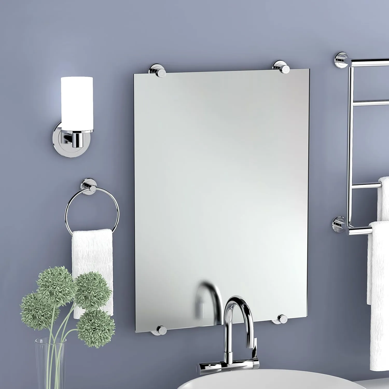 Gatco 1431C Modern Rectangle Base Freestanding Toilet Paper Holder, 21.25" Chrome with Weighted Base