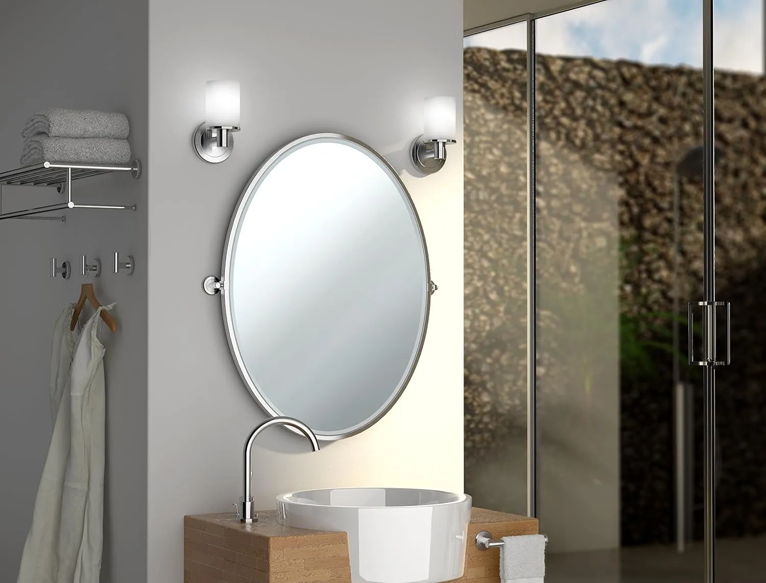 Gatco 1431C Modern Rectangle Base Freestanding Toilet Paper Holder, 21.25" Chrome with Weighted Base