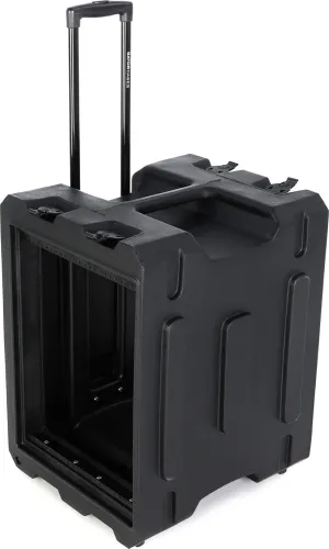 Gator Cases Pro Series 19" Depth 8U Rolling Rack Case with Recessed Wheels, Black