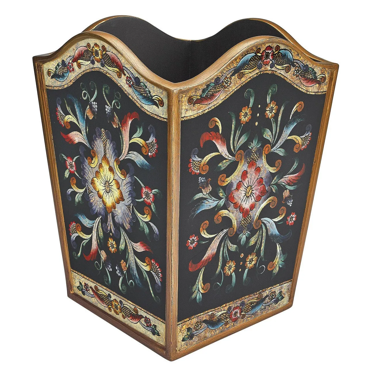 Gemstone Black Wastebasket