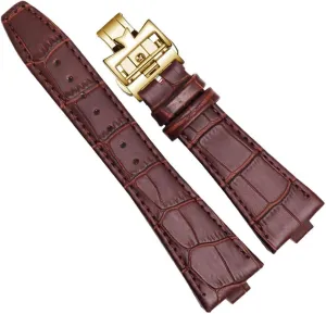 Genuine Leather Strap for Vacheron Constantin 4500V 5500V P47040 Overseas Series watch band with Stainless Steel Buckle