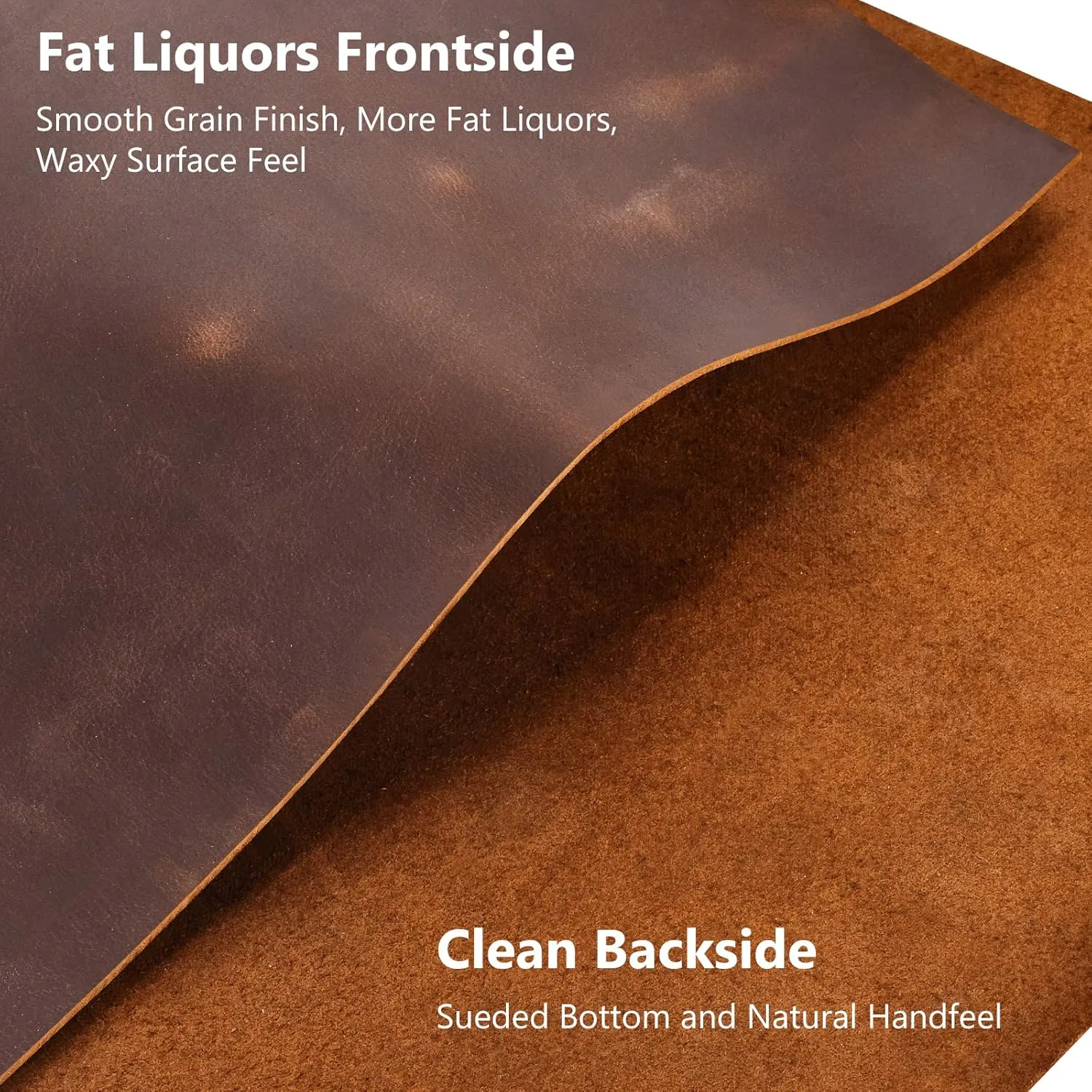 Genuine Leather Tooling Sheets 1.8-2.0MM Thick Genuine Top Full Grain Oil Tan Crazy Horse Cowhide Leather Sheets for Crafts Tooling Sewing Wallet Earring Hobby (Brown, 12"x24")