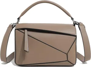 geometry bag splicing women's bag hand carrying big bag pillow bag web celebrity with the same fashion shoulder bag
