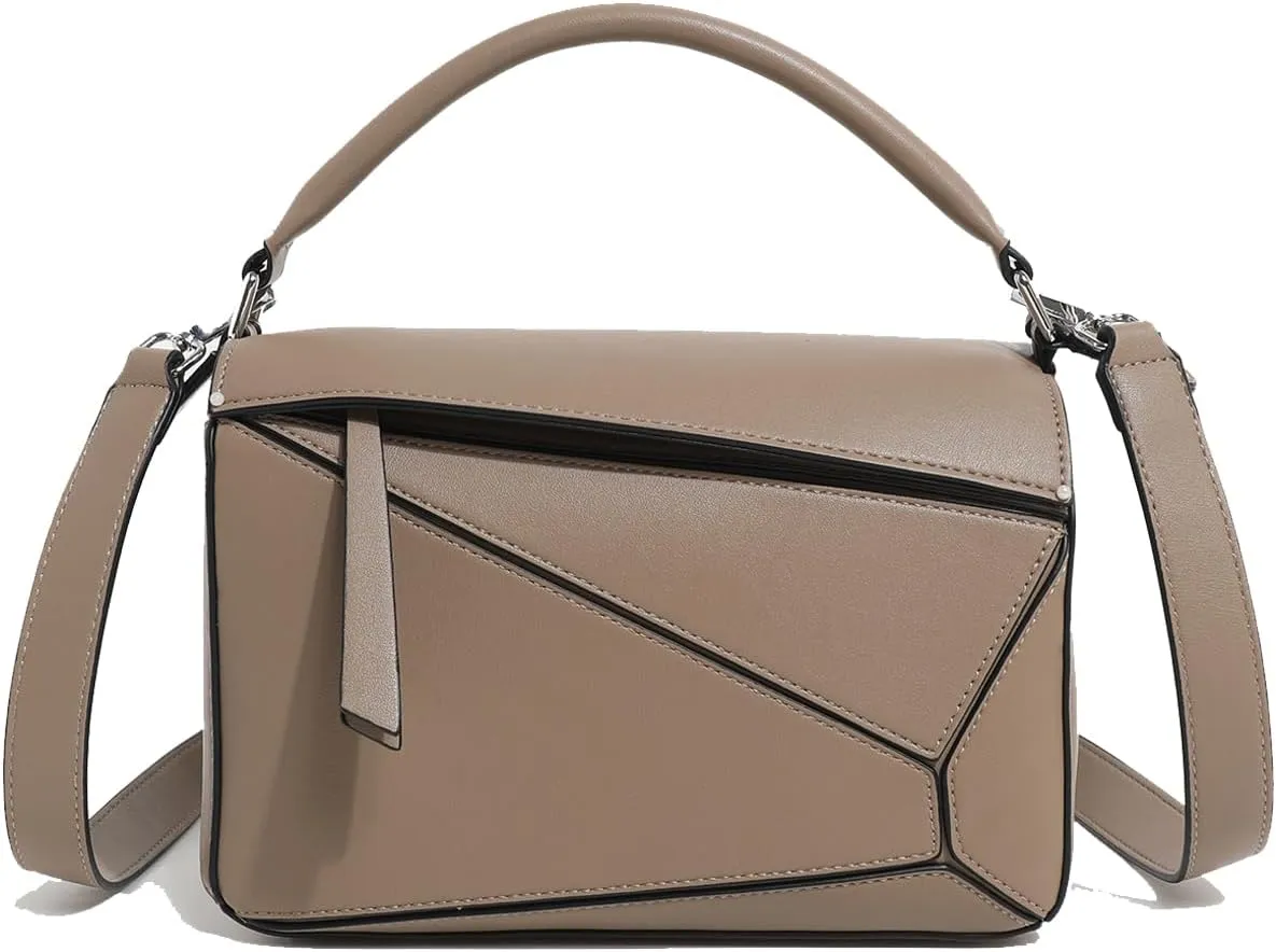 geometry bag splicing women's bag hand carrying big bag pillow bag web celebrity with the same fashion shoulder bag