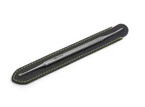 GERMANIKURE Double Sided Nail Curette Manicure Implement in Leather Case, Made in Solingen Germany