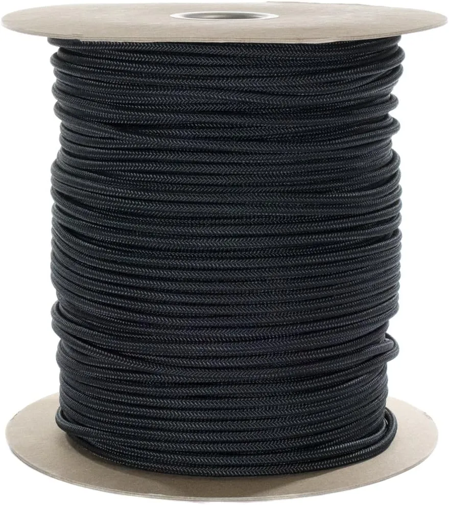 Golberg Premium Polyester Accessory Cord – USA Made Smooth Braid Minimal Stretch Rope – Sizes of 3mm, 4mm, 5mm, or 6mm – Lengths of 25, 50, 100, 250, and 1000 Feet – Compact and Lightweight Cord