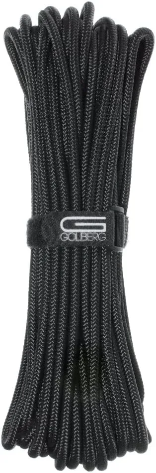 Golberg Premium Polyester Accessory Cord – USA Made Smooth Braid Minimal Stretch Rope – Sizes of 3mm, 4mm, 5mm, or 6mm – Lengths of 25, 50, 100, 250, and 1000 Feet – Compact and Lightweight Cord