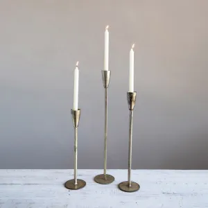 Gold Crackle Taper Candle holder