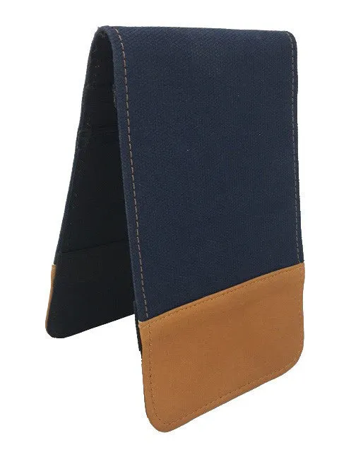 Golf Scorecard Holder & Yardage Book, Canvas with Colombian Leather Trim