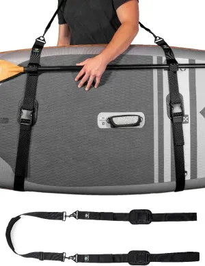 Gradient Fitness Kayak/Paddle Board/Surfboard Shoulder Strap | Hands-Free SUP Carrying Strap For All Size Boards