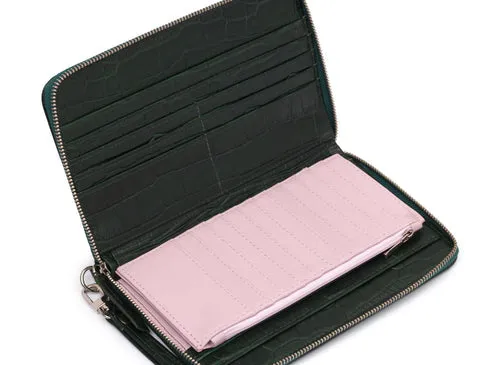 Green Leather Document Holder GINEVRA